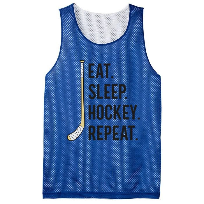 Eat Sleep Hockey Repeat Funny Ice Hockey Gift Mesh Reversible Basketball Jersey Tank