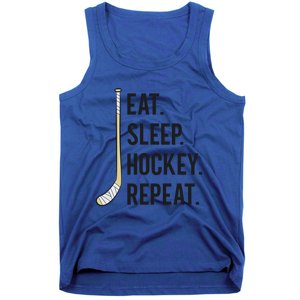 Eat Sleep Hockey Repeat Funny Ice Hockey Gift Tank Top