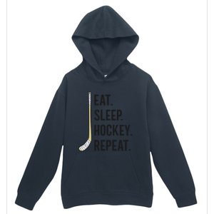 Eat Sleep Hockey Repeat Funny Ice Hockey Gift Urban Pullover Hoodie