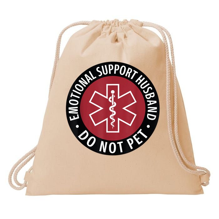 Emotional Support Husband Do Not Pet  Funny Husband For  Drawstring Bag