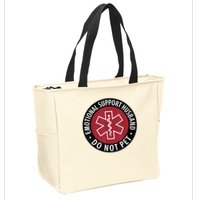 Emotional Support Husband Do Not Pet  Funny Husband For  Zip Tote Bag