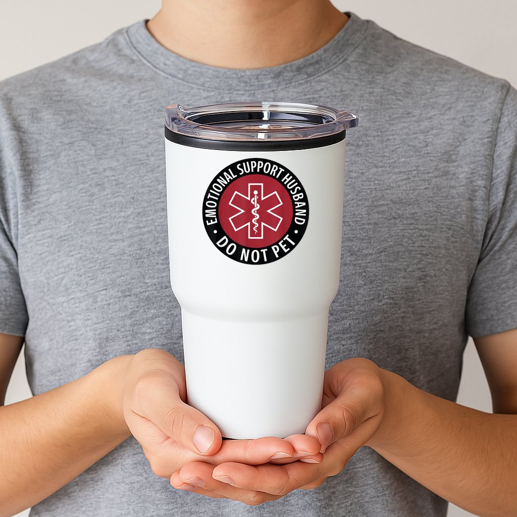Emotional Support Husband Do Not Pet  Funny Husband For  Tumbler