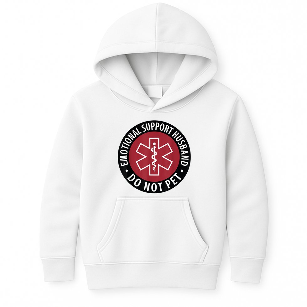 Emotional Support Husband Do Not Pet  Funny Husband For  Kids Hoodie