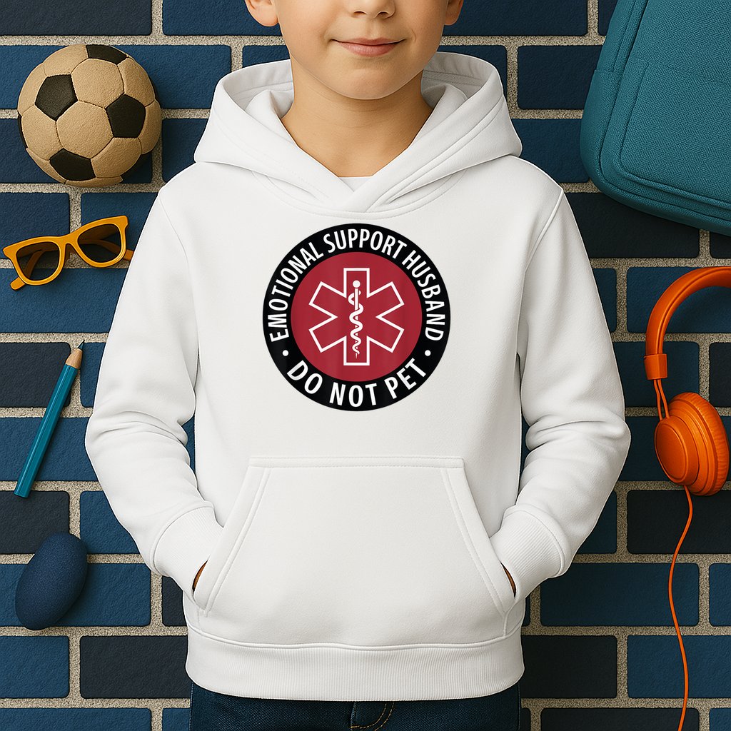 Emotional Support Husband Do Not Pet  Funny Husband For  Kids Hoodie