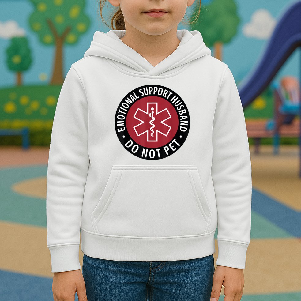 Emotional Support Husband Do Not Pet  Funny Husband For  Kids Hoodie