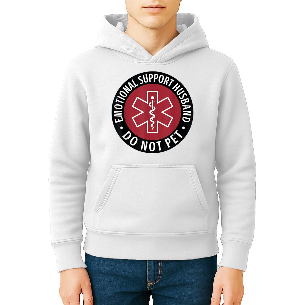 Emotional Support Husband Do Not Pet  Funny Husband For  Kids Hoodie
