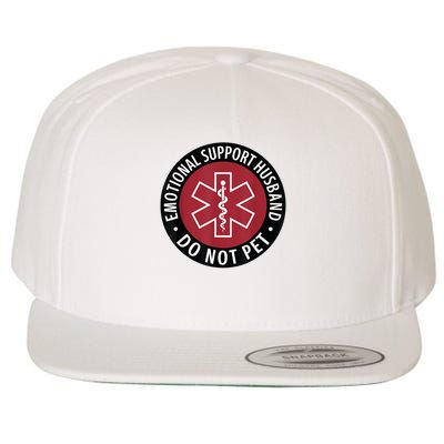 Emotional Support Husband Do Not Pet  Funny Husband For  Wool Snapback Cap