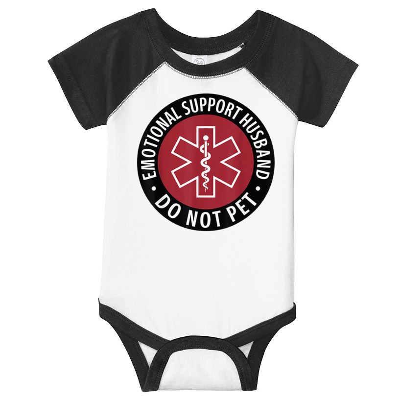 Emotional Support Husband Do Not Pet  Funny Husband For  Infant Baby Jersey Bodysuit
