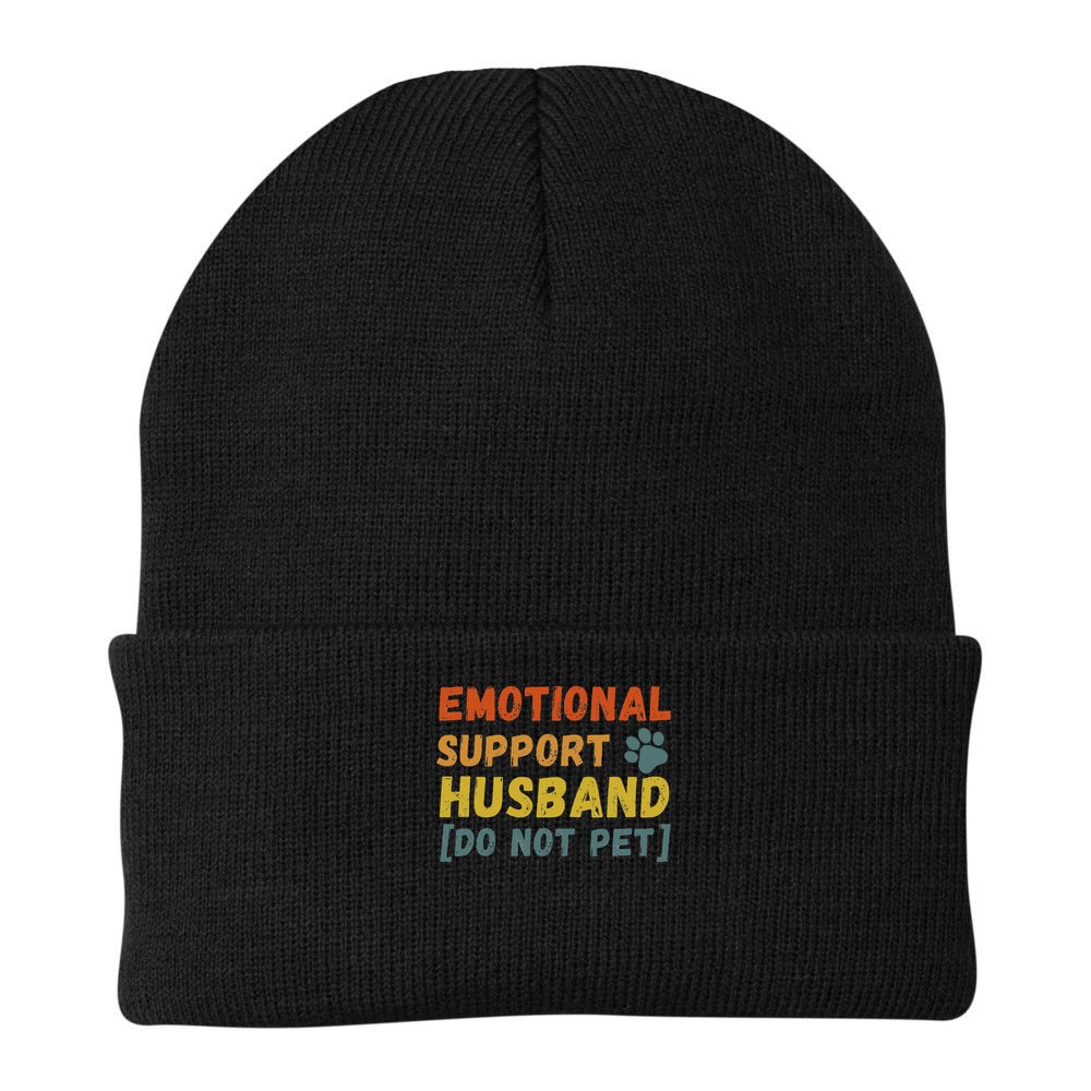 Emotional Support Husband Do Not Pet Funny Beanie
