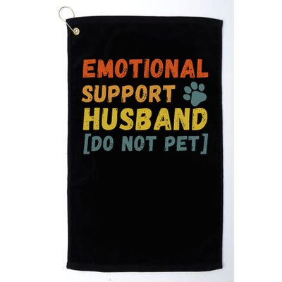 Emotional Support Husband Do Not Pet Funny Golf Towel