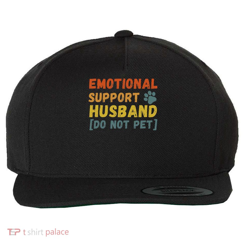Emotional Support Husband Do Not Pet Funny Wool Snapback Cap