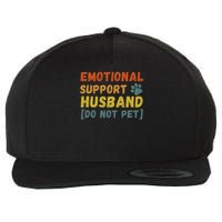 Emotional Support Husband Do Not Pet Funny Wool Snapback Cap