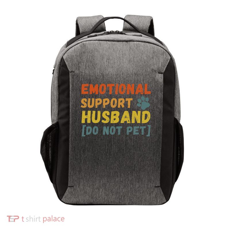 Emotional Support Husband Do Not Pet Funny Vector Backpack