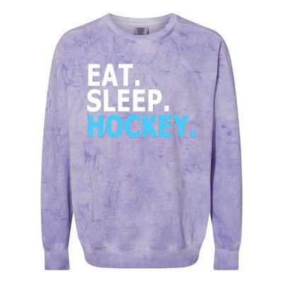 Eat. Sleep. Hockey. Colorblast Crewneck Sweatshirt