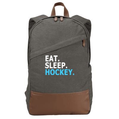 Eat. Sleep. Hockey. Cotton Canvas Backpack