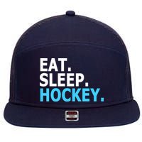 Eat. Sleep. Hockey. 7 Panel Mesh Trucker Snapback Hat