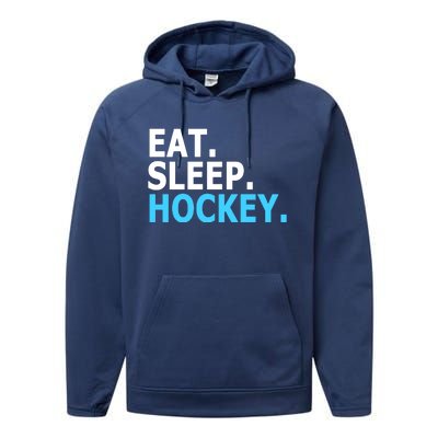 Eat. Sleep. Hockey. Performance Fleece Hoodie