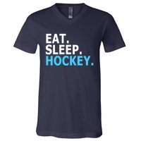 Eat. Sleep. Hockey. V-Neck T-Shirt