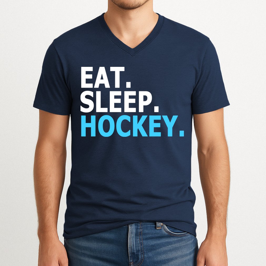 Eat. Sleep. Hockey. V-Neck T-Shirt