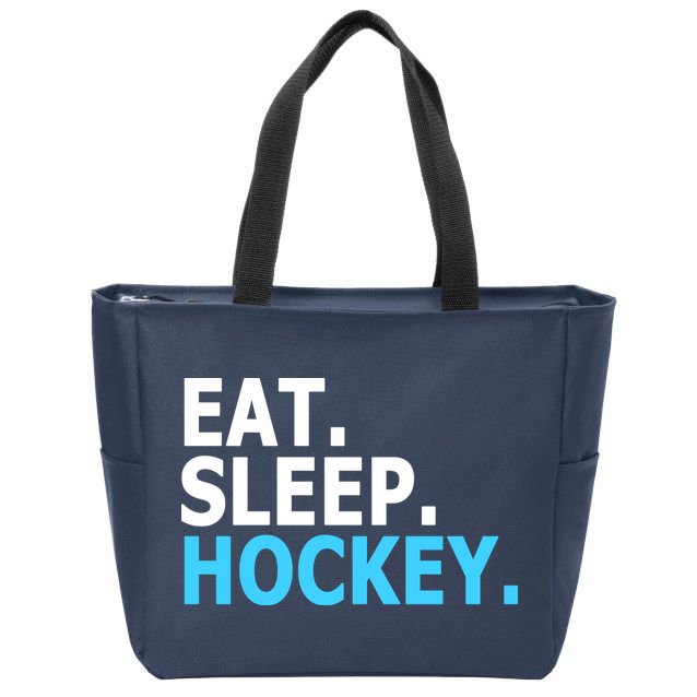 Eat. Sleep. Hockey. Zip Tote Bag