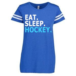 Eat. Sleep. Hockey. Enza Ladies Jersey Football T-Shirt