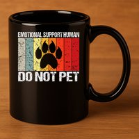 Emotional Support Husband Do Not Pet 11oz C Handle Ceramic Mug