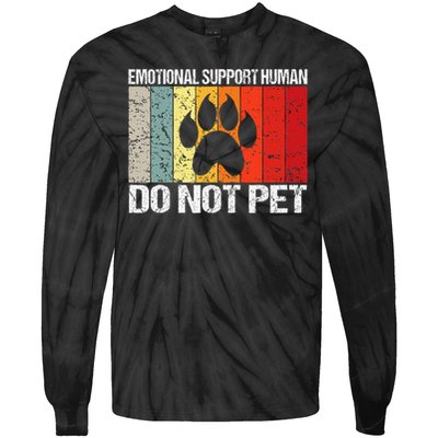 Emotional Support Husband Do Not Pet Tie-Dye Long Sleeve Shirt