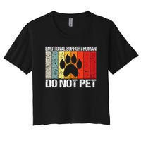 Emotional Support Husband Do Not Pet Women's Crop Top Tee
