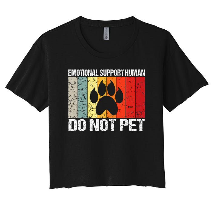 Emotional Support Husband Do Not Pet Women's Crop Top Tee