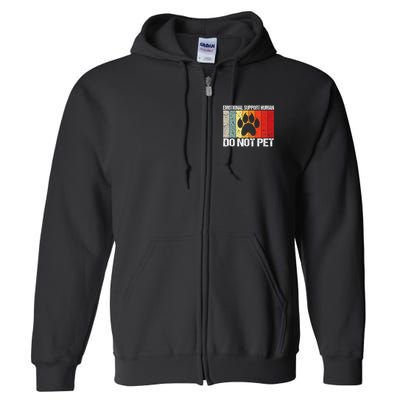 Emotional Support Husband Do Not Pet Full Zip Hoodie