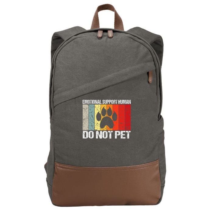 Emotional Support Husband Do Not Pet Cotton Canvas Backpack