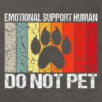 Emotional Support Husband Do Not Pet Cotton Canvas Backpack