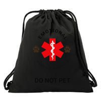 Emotional Support Husband Do Not Pet Drawstring Bag