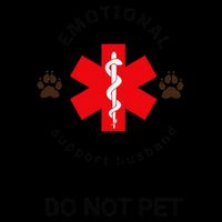Emotional Support Husband Do Not Pet Drawstring Bag