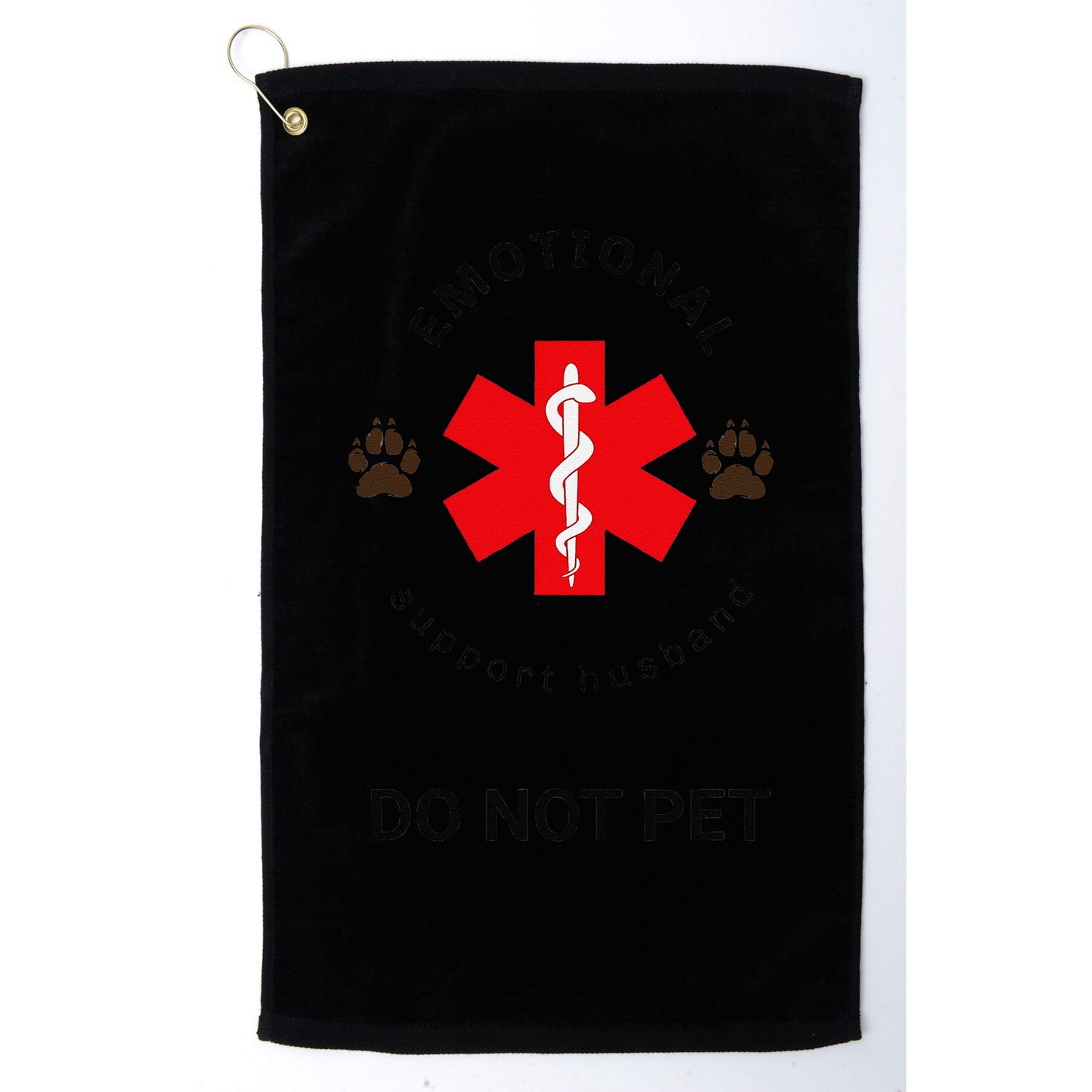 Emotional Support Husband Do Not Pet Golf Towel