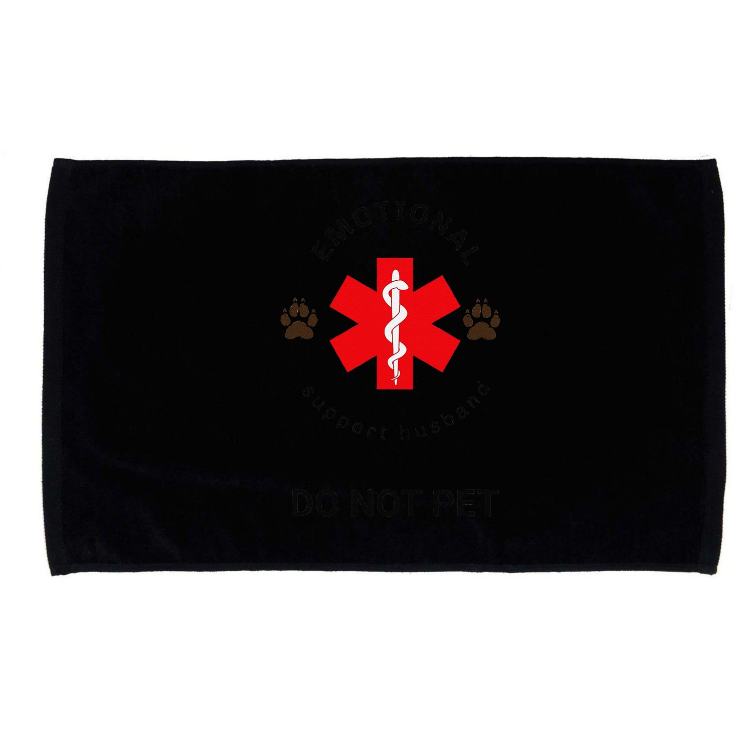 Emotional Support Husband Do Not Pet Microfiber Hand Towel