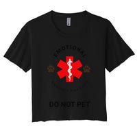 Emotional Support Husband Do Not Pet Women's Crop Top Tee