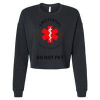 Emotional Support Husband Do Not Pet Cropped Pullover Crew