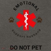 Emotional Support Husband Do Not Pet Cotton Canvas Backpack