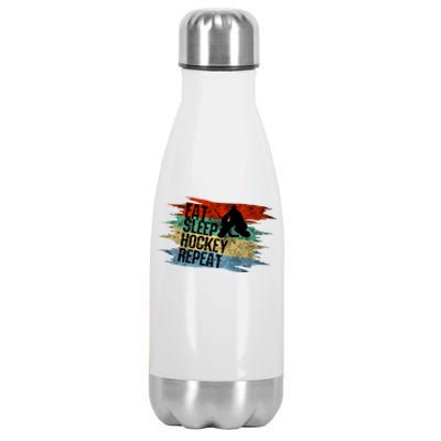 Eat Sleep Hockey Repeat Hockey Lover Funny Gift Stainless Steel Insulated Water Bottle