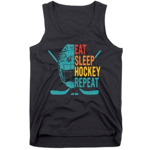 Eat Sleep Hockey Repeat Hockey Ice Hockey Tank Top