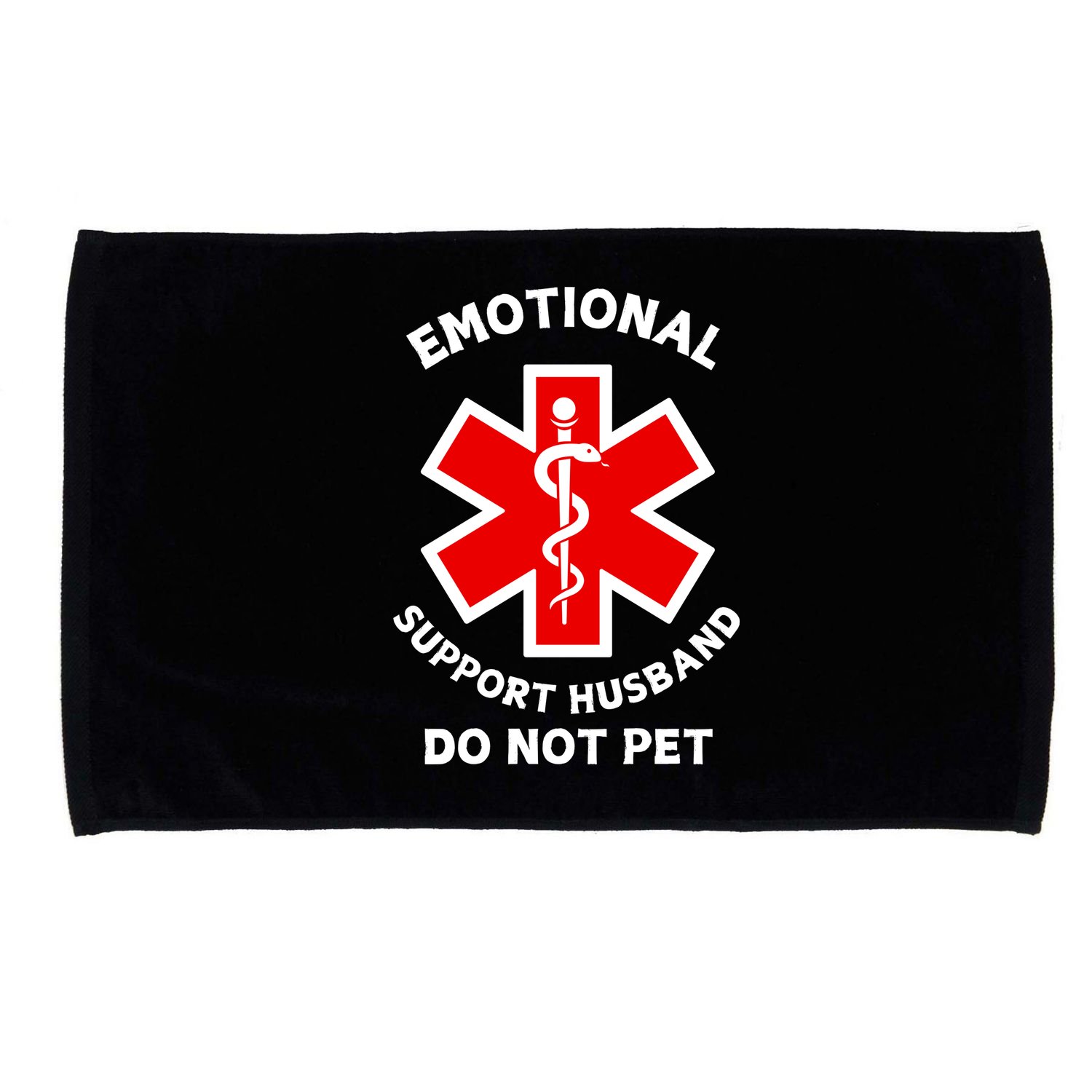 Emotional Support Husband Do Not Pet Microfiber Hand Towel