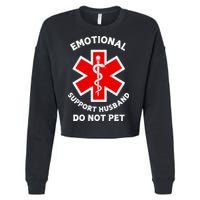 Emotional Support Husband Do Not Pet Cropped Pullover Crew