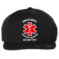 Emotional Support Husband Do Not Pet Wool Snapback Cap