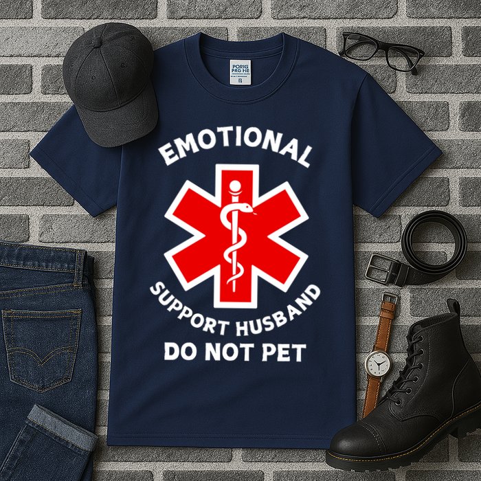 Emotional Support Husband Do Not Pet Tall T-Shirt