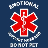 Emotional Support Husband Do Not Pet 7-Panel Snapback Hat