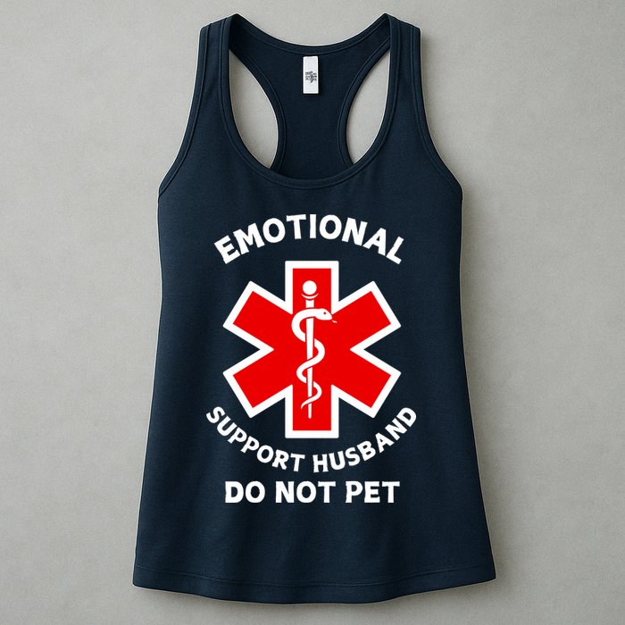 Emotional Support Husband Do Not Pet Womens Tank Top