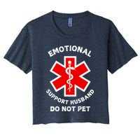 Emotional Support Husband Do Not Pet Crop Top