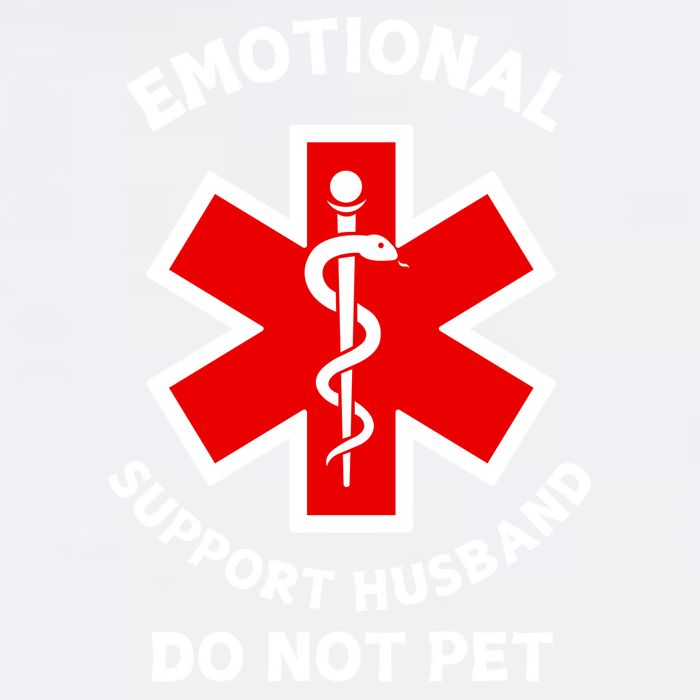 Emotional Support Husband Do Not Pet Garment-Dyed Sweatshirt