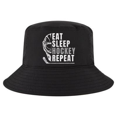 Eat Sleep Hockey Repeat Cool Comfort Performance Bucket Hat